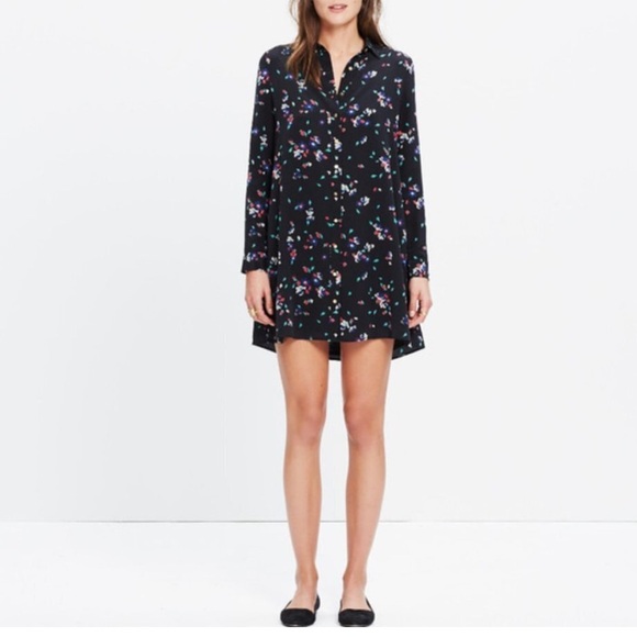 Sezane Floral Silk Shirt Dress - Picture 3 of 17